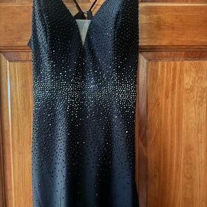 Elegant Black Studded Dress
